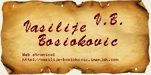 Vasilije Bosioković vizit kartica